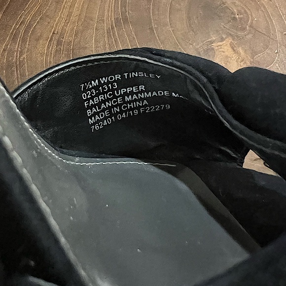 Black Suede Cork Heeled Tinsley Sandals by Worthington - Picture 4 of 13